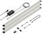 parlat LED Unterbau-Leuchte Siris, Bewegungsmelder, flach, je 90cm, je 963lm, warm-weiß, 3er Set