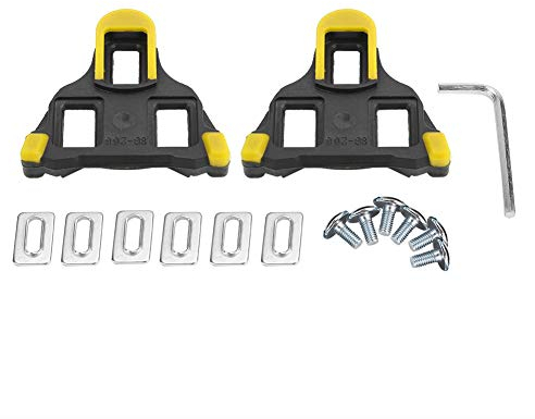 1 Paar Bike Pedal Cleats Selbstsichernde Rennrad Fahrrad Cleat für Mountain Road Bike(Gelb)