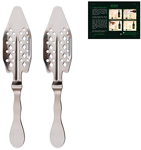 2x Absinth Löffel Classic von ALANDIA | Premium Qualität | Aus Edelstahl gefertigt | Originale Reproduktion aus dem 19. Jh.