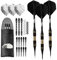 Crazy-M Soft Dartpfeile, Soft Dart 3 Stück 18 g Dartset Turnier Soft Tip Dartpfeile Set für Elektronische Dartscheibe mit PU Bag, Aluminium Schaft, Standard Pet