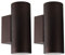 Klighten 2 Stück Aussenleuchte Aussenlampe Wand, GU10 Aluminium Up Down Außenwandleuchten, Wasserdichte IP65 Wandlampe Außen Wandleuchte Aussen für Garten Terrasse Eingang, ohne Leuchtmittel, Bronze