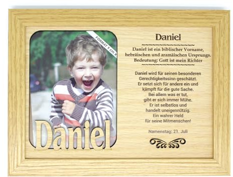 DANIEL - Bilderrahmen Holz, Bild mit Rahmen. Fotorahmen stehend oder hängend - Für dein Zuhause. Picture Frame. Deko Wohnzimmer, Fotografie, Foto, Bild, Porträt, Portrait. Einmaliges Geschenk.