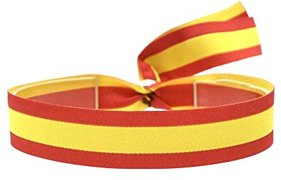 Stoffarmband mit der Flagge von Spanien und verstellbar für Männer oder Frauen. Breite 15 mm.