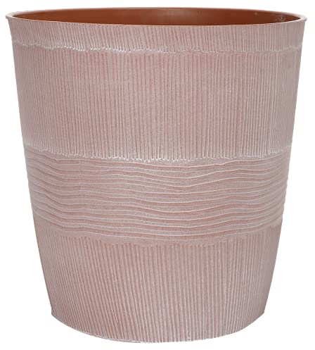 Muddy Hands Aged Terracotta Plant Pot Indoor Home Outdoor Garden Bowl Round Plastic Planter (Aged Terracotta Pot 11.3 Litre)