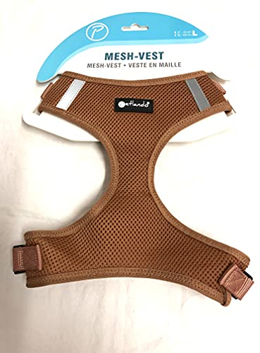 Petlando Brustgeschirr Mesh Vest Cognac L (Halsumfang 37-44 cm, Brustumfang 50-68 cm)
