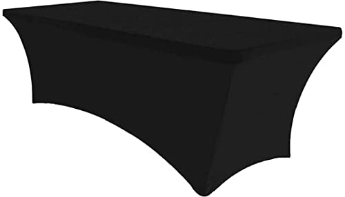 Namvo Stretch-Tischdecke, 152 cm, rechteckig, Spandex, 4-Wege-eng anliegend, elastisch, Tisch-Schutz für Klapptisch, Hochzeit, Bar, Bankett, Party