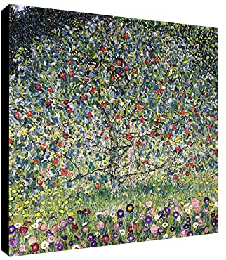 Gerahmter Kunstdruck auf Leinwand, Apfelbaum von Gustav Klimt, verschiedene Größen (38 x 38 Zoll)