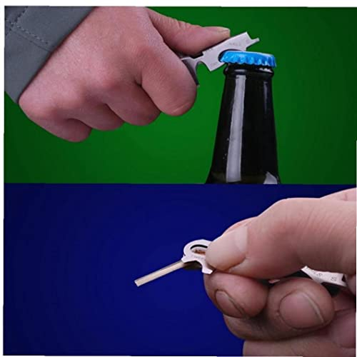 Onsinic 8 in 1 Multitools EDC Edelstahl Multifunktions-Tool Schlüsselanhänger Outdoor-Survival-Gang