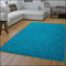 Wohnzimmer Teppich Hochflor Langflor Shaggy Soft Unifarben Modern Einfarbiges Design, Farbe: Türkis, Größe:140x200 cm