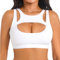 Betaven Push-up Sport-BH für Damen mit abnehmbaren Cups Yoga & Workout Bra Medium Support,Weiß,S