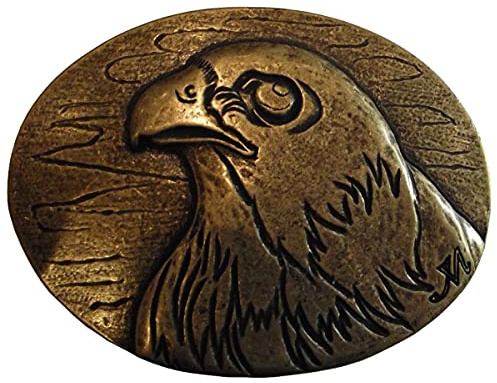 Gürtelschnalle Falke 4,0 cm | Buckle Wechselschließe Gürtelschließe 40mm Massiv | für Jagd-Outfit | Wechselgürtel bis 4cm