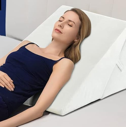 LIFEZEAL Ergonomisches Keilkissen für Bett & Sofa, Lesekissen aus Memory Schaum, Ideal Rückenkissen beim Spielen & Fernsehen, Rückenlehne mit Waschbarem Bezug,58 x 36 x 50.5cm