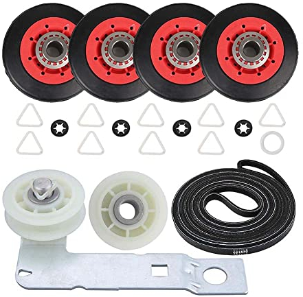 Kit de réparation de sèche-linge 4392067 et galet de tendeur W10837240, 279640 compatible , remplace 4392067VP 80047 587637