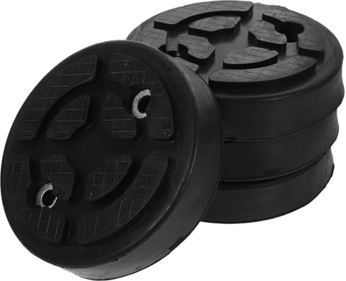 FAVOMOTO Elevador Coche: Tacos De Goma y Almohadillas De Elevación Automática Para Automóviles - 4 Piezas Brazo Goma Redondas