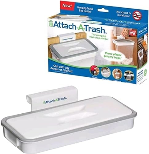 GREY LOOK Over The Cabinet Door Garbage Holder Wastebaskets Trash Rack Cupboard Storage Hanger Waste Bins Basket Hanging Trash Can Rubbish Rack Portable Hanging Organiser Trash Bag Holder with Lid