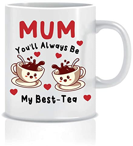 Wanky Candles Mother's Day Mug, Birthday Funny Mum Mug Coffee Mug from Daughter Son for Mummy Birthday Christmas (Mum Best Tea) CMUG231
