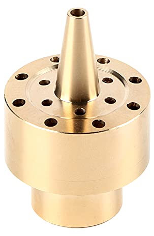 Tyenaza Boquilla de Fuente Estilo Columna, 1/4 /1/2/3/4 Boquilla de Latón para Fuente de Agua con Proyección en Forma de Fuegos Artificiales, Dispersión Porosa Aspersor Cabezal de Rociado(1/2)