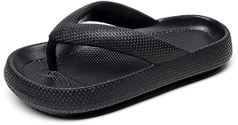Longra Badeschuhe Herren Damen Flip Flops Cloud Slides Slippers Badeschlappen Cloudyzz Schlappen Wolke Hausschuhe Gummi Home Slippers rutschfeste Pantoletten Sommer Garten