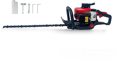 Tagliasiepi a scoppio 43CC Potenza 3.8HP con Motore da 2 Tempi Dotato di Lame a Doppio Taglio da 60 cm con Manico Girevole Leggero Potente e Maneggevole