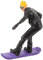 Skifahrer-Figur Ski-Urlaubs-Ornament Cupcake-Pick Miniatur-Ski-Puppen-Ornament Skifahrer -Modell Mikro-Landschaftsbau-Dekoration Schwarz