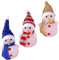 Housoutil Weihnachts-Schneemann-Kristall Buntes Nachtlicht, 3 Stücke LED Schneemann Figur Nachtlicht Acryl Dekofigur, Weihnachtsdeko Schneemann Für Xmas Dekoration Feengarten Deko