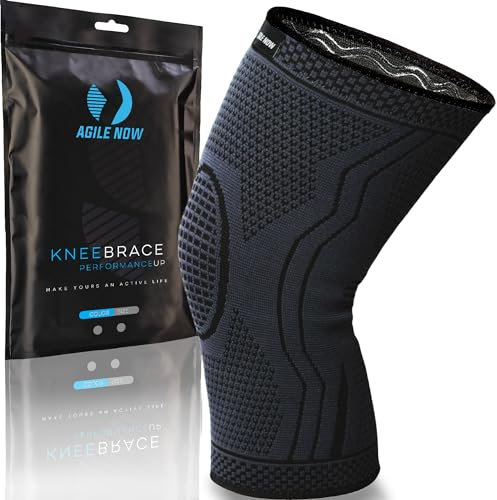 AGILE NOW® Kniebandage Sport | Kniebandage Männer Sport & Kniebandage Damen Kniebandagen | Kniebandage Mesinkus | Bandage Knie | Kniebandage Arthrose (L)