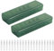 2 Pack Data Cable Storage Box, Grids Cable Management Box Hub Sorting Box with Lid, Transparent 7 Grids Storage Power Cord/Cable/Socket Sorting Case with 20pcs Cable Ties (Green)