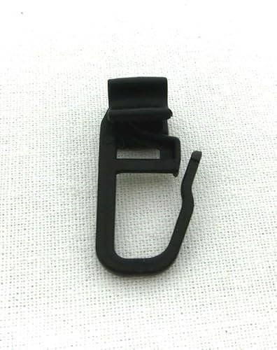 Generisch 10 Stück X-Faltenlege-Gleiter mit Faltenhaken, Schwarz Kunststoff Laufkanal 6 mm