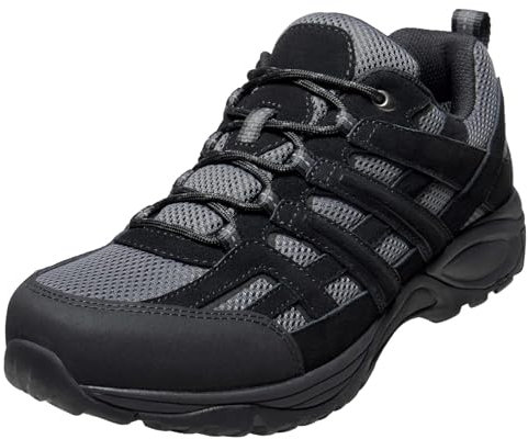 OutPro Wanderschuhe Herren - Atmungsaktive Trail-Laufschuhe für Trekking und Wandern rutschfeste und Leichte Outdoor-Sneaker,Schwarz 44