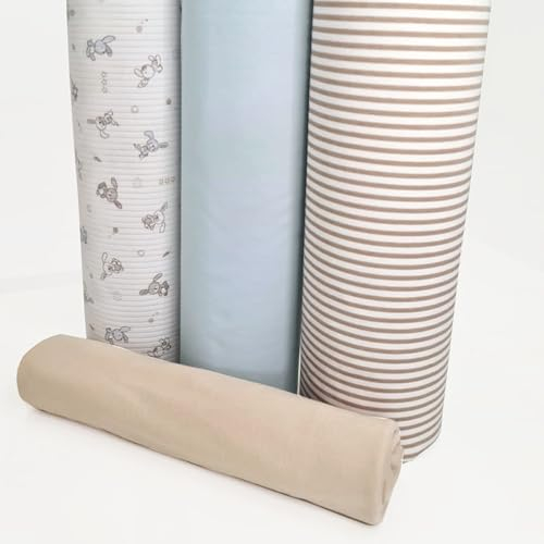 PAWOTEX Jersey stoff meterware Kinder Baumwollstoff meterware jerseystoff meterware zum nähen Baby jersey stoff kinder mädchen winter dicker 100% Baumwolle Öko-Tex mädchen jungen zum Nähen 150cmx50cm