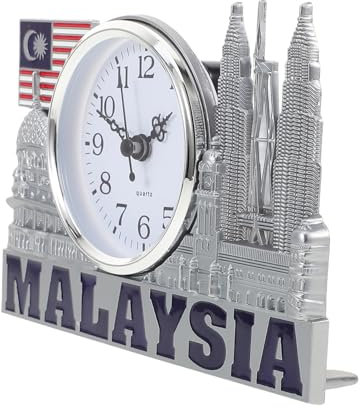 Ciieeo Türme Ornamente Tischuhr Vintage Tischuhr Heimdekoration Retro Desktop Uhr Twin Tower Uhrwerk Tischuhr Dekorative Uhr Vintage Uhr