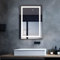 MIQU Espejo baño con luz 50x70 cm Espejo baño led, Espejo de Baño Grande con Enchufe Táctil - Regulable Cálido/Blanco Faro Antivaho Espejo de Pared, WC, Pasillo Rectángulo