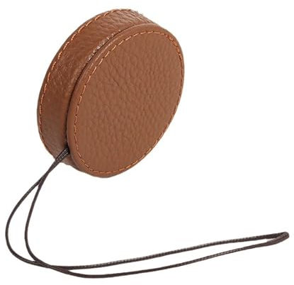 KE88FENG Objektivdeckel aus echtem Leder mit Plüschfutter – staubdichte, verlorene und wasserdichte Schutzhülle for Fujifilm for Instax Mini EVO(Brown)