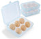 RoseFlower 2 Piezas Hueveras de Plastico, 6 Celdas Hueveras para Frigorifico y Cámping, Huevera Nevera, Envase Huevos, Caja de Huevos, Huevera de Plástico, Hueveras Cesta, Huevera Gallina
