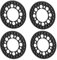 DAIHAOEE 4PCS RC Auto Rad Ringe for 1,9 & 2,2 for Beadlock Räder Felge 1/10 RC Crawler Axial SCX10 90046 for Wraith 90018 TRX4(2.2inch Black)