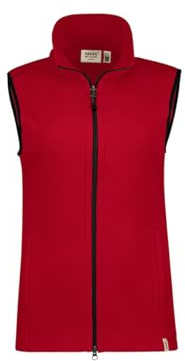 HAKRO #247 DAMEN FLEECEWESTE ECO (DE/NL/SE/PL, Alphanumerisch, 3XL, Regular, Regular, rot)