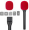 YOUSHARES Interview GO Handheld Adapter für DJI Mic 1/2, Rode Wireless GO I/II, Rode Wireless Me/Pro - Halterung Handadapter Mic Clip mit Schaumstoff Popschutz Rot