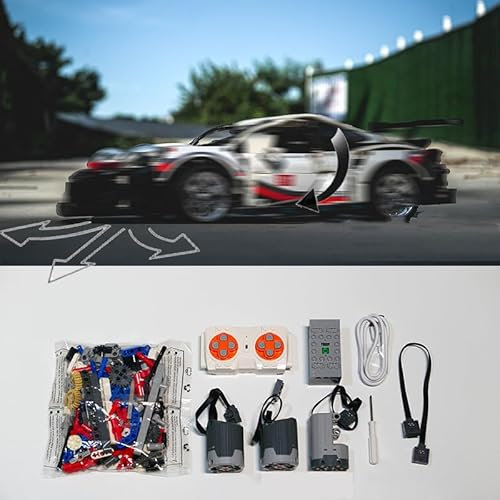 Power Function Motoren-Set, kompatibel mit Le*go Technic 42096 Porscha 911 RSR Supercar modifizierte Power Group Fernbedienung Motor Bausteine Montage Spielzeug Zubehör (keine Modelle)