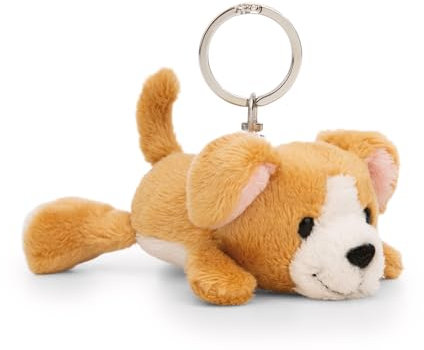 NICI Schlüsselanhänger Hund 10cm - braun - Treuer-Begleiter für Rucksack oder Tasche, Schlüsselhalter für klein und Groß | 62130