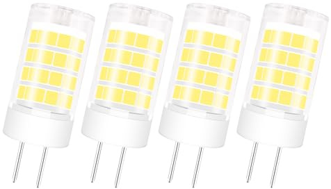 Zyrvolux GY6.35 LED Lampe 3W [30W Halogenersatz], AC/DC 12V, T4 / GY6.35 Bi-pin Base Kaltesweiß 6000k – für Pendelleuchten, Schreibtischlampen & Tischlampen, Deckenlampen, Außenbeleuchtung (4er-Pack)