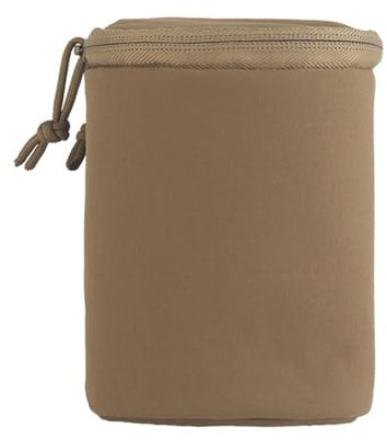 Uqezagpa Aufbewahrungstasche für Nachtsichtbrillen mit Nylon gepolsterte Taktikale Molles NVG Tasche Nachtsichtbrille Schutz, braun, 15*11cm