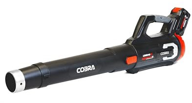 Cobra LB55040VX Cordless Leaf Blower – 40V 4Ah Battery & Charger, 56m/s Air Speed, Flat & Round Nozzles, Lightweight Turbine Fan Design