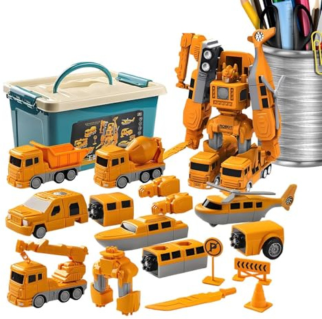 Générique Umbaubares Auto-Spielzeug, Lernroboter – magnetisches umwandelbares Spielzeugauto zum Zusammenbauen, für Vorschulalter, Klassenzimmer, Wohnzimmer und