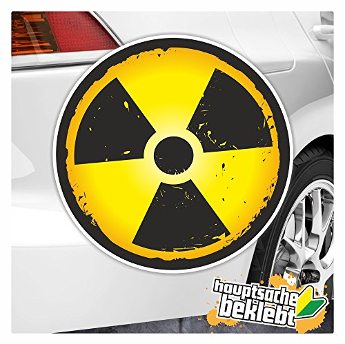 Kiwistar - Autoaufkleber - Radioaktiv Aufkleber - für Auto, Laptop, Fahrrad, LKW, Motorrad Aufkleber mehrfarbig Sticker Decal