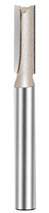 Straight Router Bit Double Flute Plunge Router Bit Carbide Tipped Woodworking Tool 1/4’’ Shank Cutting Dia. 1/4 inch