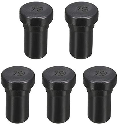 sourcing map Rubber Stopper, SPR-079 EPDM 8mm Dia Seal Hole Insert Stopper Black for Cable Gland, 5pcs