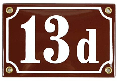 Numéro de maison | 10x15 cm | plaque emaillée personnalisée panneau de porte | Numéro de rue, Plaque Numéro de Maison, Plaque Signalétique extérieure, Panneau de Porte, Plaque emaillée personnalisée