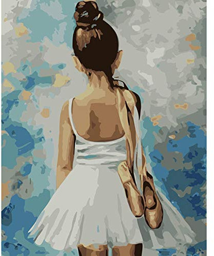 Diy Peinture À L'Huile Numérique Petite Silhouette De Danseuse Cygne Peinture Numéro Adulte Bricolage Numérique Pour Enfants Adultes Peindre Par Nombre Kits Home Decor 40 * 50