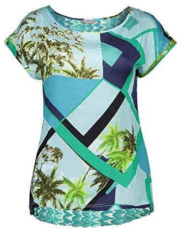 Geisha Fashion Top, blau(aquacombi (000602)), Gr. XL