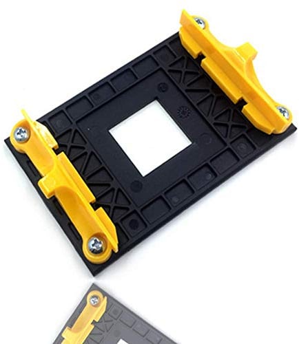 Placa Posterior De La CPU, Placa Posterior De Plástico para El Estante Inferior del Ventilador del Radiador Adecuado para El Soporte AM4 AMD B350 X370 A320 Motherboard (Yellow)